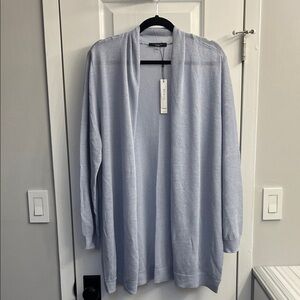 T Tahari Women’s 2X Blue Mesh Fabric Sweater NWT